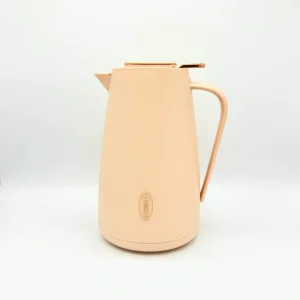 Modern Insulated Thermal Carafe - 51 oz (1.5L) Vacuum Flask with Easy-Pour Spout (Green, Cream, Orange)