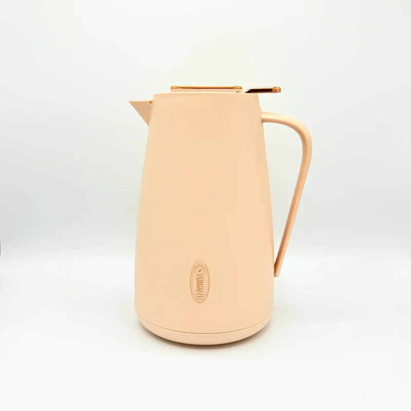 Modern Insulated Thermal Carafe - 51 oz (1.5L) Vacuum Flask with Easy-Pour Spout (Green, Cream, Orange)