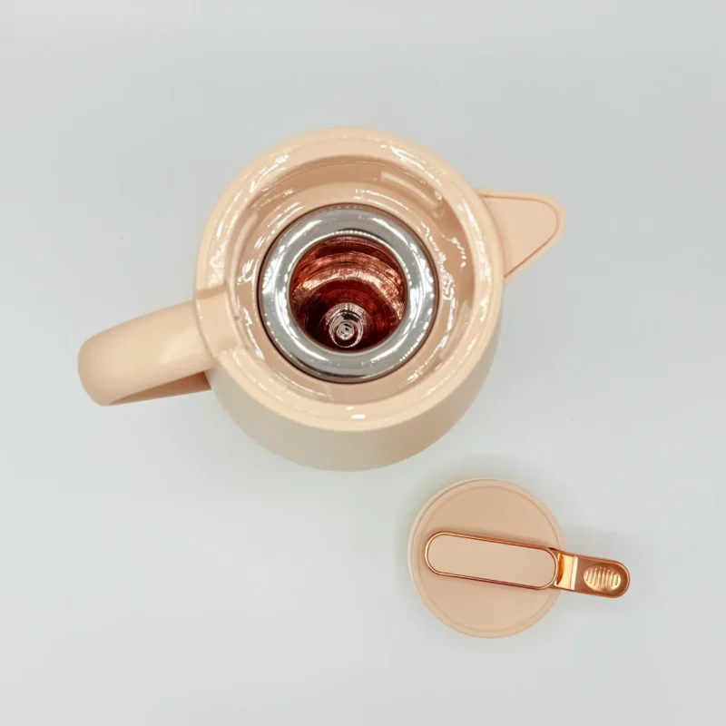 Modern Insulated Thermal Carafe - 51 oz (1.5L) Vacuum Flask with Easy-Pour Spout (Green, Cream, Orange)