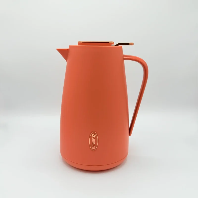 Modern Insulated Thermal Carafe - 51 oz (1.5L) Vacuum Flask with Easy-Pour Spout (Green, Cream, Orange)