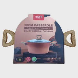 Non-Stick Gradient Pink Casserole with Lid