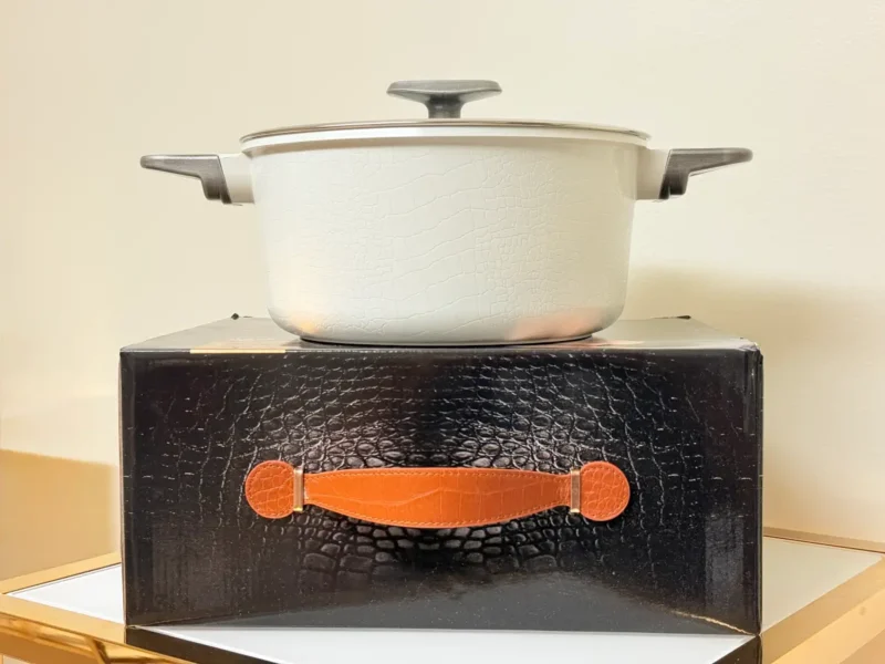 Nonstick Cooking Pot with Glass Lid - 9.5in & 11in (Black or White)