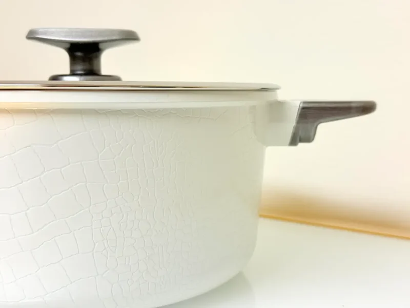 Nonstick Cooking Pot with Glass Lid - 9.5in & 11in (Black or White)