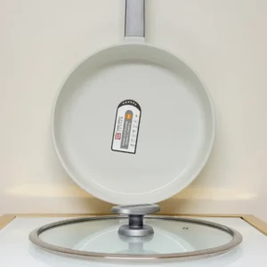 Nonstick Frying Pan with Glass Lid - 9.5in & 11in (Black or White)