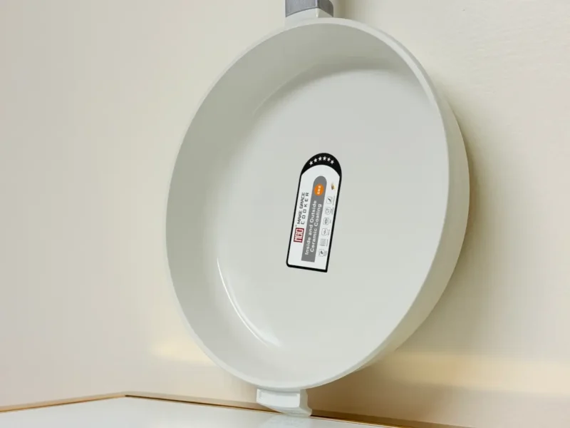 Nonstick Frying Pan with Glass Lid - 9.5in & 11in (Black or White)