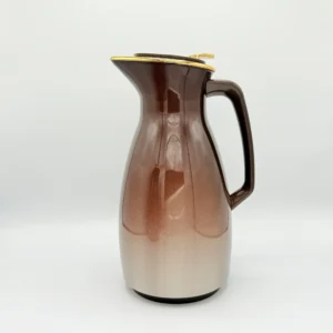 1.6L Glass-Lined Thermal Carafe with Gold Lid - Gradient Red & Brown