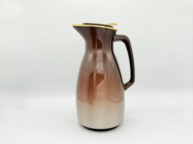 1.6L Glass-Lined Thermal Carafe with Gold Lid - Gradient Red & Brown