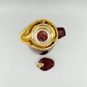 1.6L Glass-Lined Thermal Carafe with Gold Lid - Gradient Red & Brown