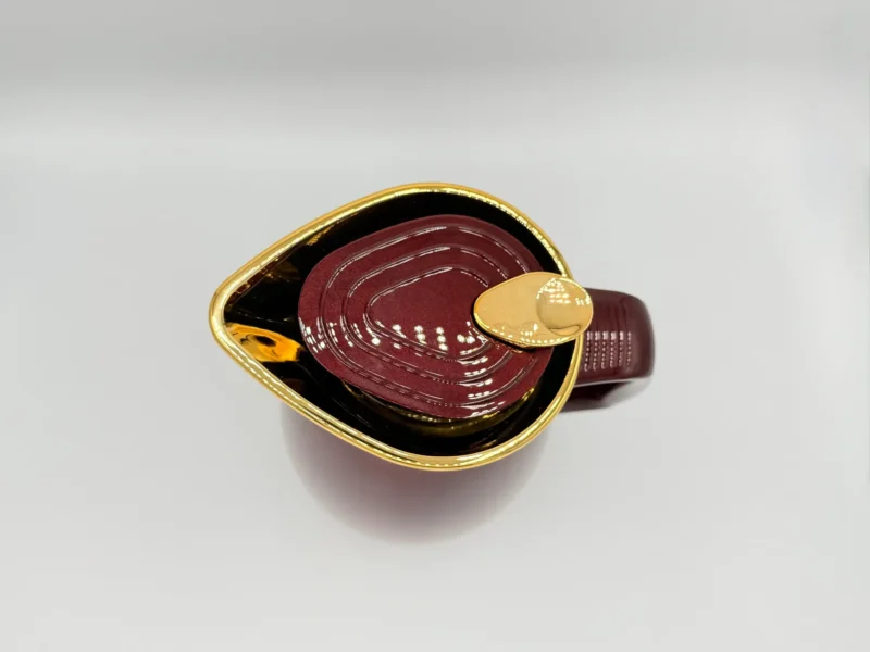 1.6L Glass-Lined Thermal Carafe with Gold Lid - Gradient Red & Brown