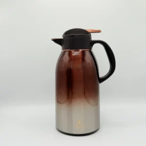 2.2L (74 oz) Glass-Lined Thermal Carafe with Push Button Lid - Gradient Black & Brown