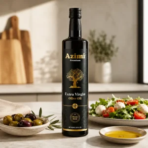 azimi-premium-500ml-extra-virgin-olive-oil-kitchen-salad Azimi Premium 500ml extra virgin olive oil beside a fresh salad