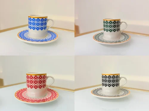 espresso cups with saucers