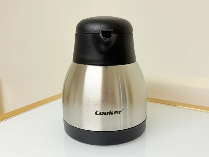 stainless-steel-vacuum-insulated-thermal-carafe-handle-33floz-front Stainless Steel Vacuum Insulated Thermal Carafe With Handle 33 fl oz