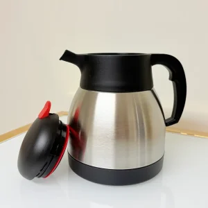 stainless-steel-vacuum-insulated-thermal-carafe-handle-33floz-open Stainless Steel Vacuum Insulated Thermal Carafe With Handle 33 fl oz