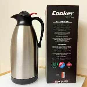 Stainless Steel Vacuum Insulated Thermal Carafe With Handle 84 fl oz