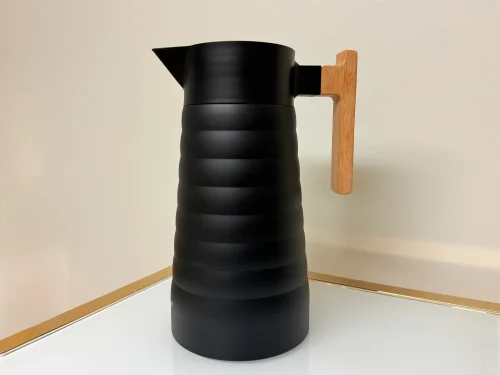 stainless-steel-vacuum-insulated-thermal-carafe-wooden-handle-67floz stainless steel vacuum insulated thermal carafe