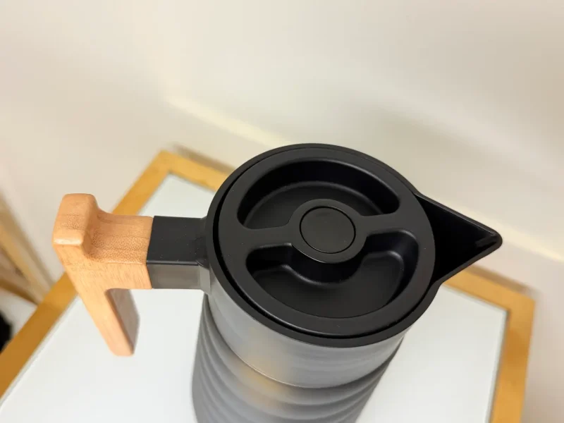 Stainless Steel Vacuum Insulated Thermal Carafe With Wooden Handle 67 fl oz