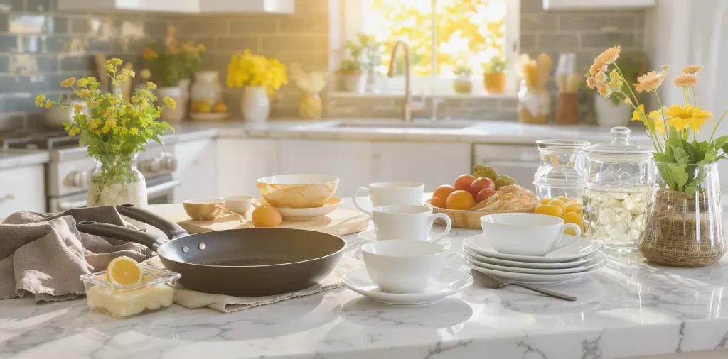 Kitchen tools and cookware for easy healthy cooking.