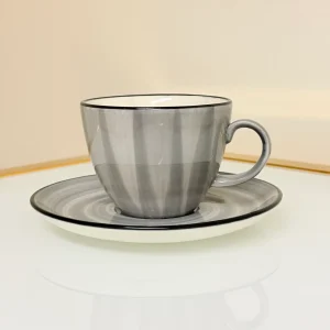 IMG_2846 Set of 6 Ceramic Coffee and Tea Cups With Saucers 6 fl oz