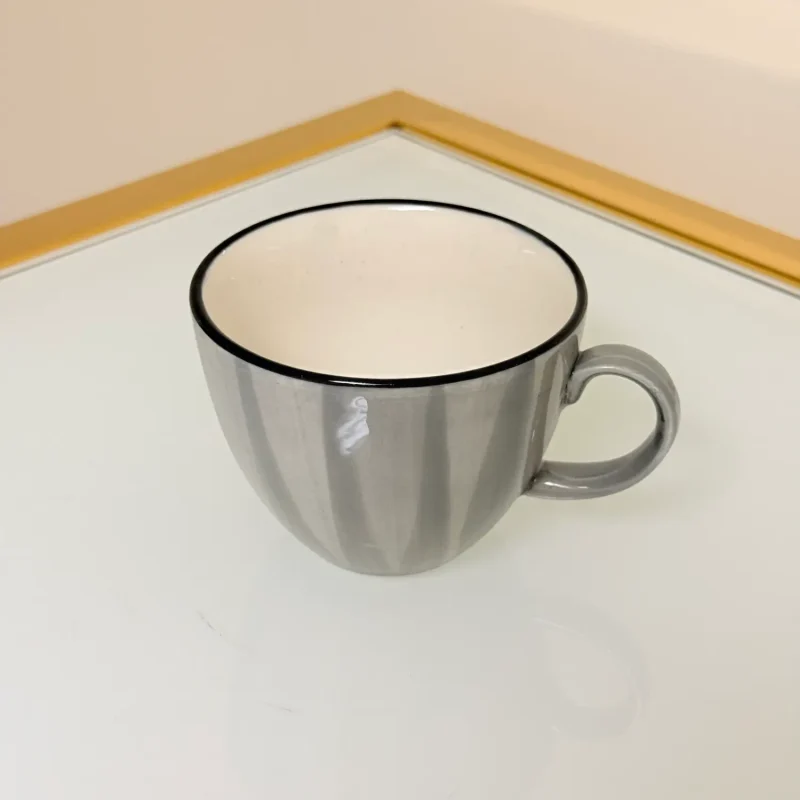 IMG_2851 Set of 6 Ceramic Coffee and Tea Cups With Saucers 6 fl oz