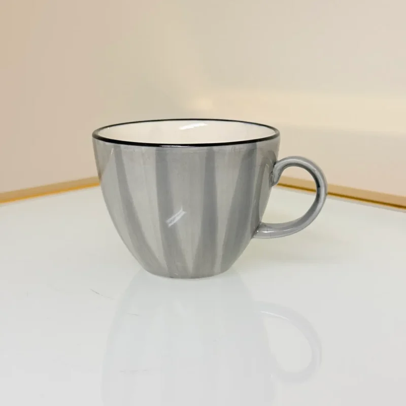 IMG_2853 Set of 6 Ceramic Coffee and Tea Cups With Saucers 6 fl oz