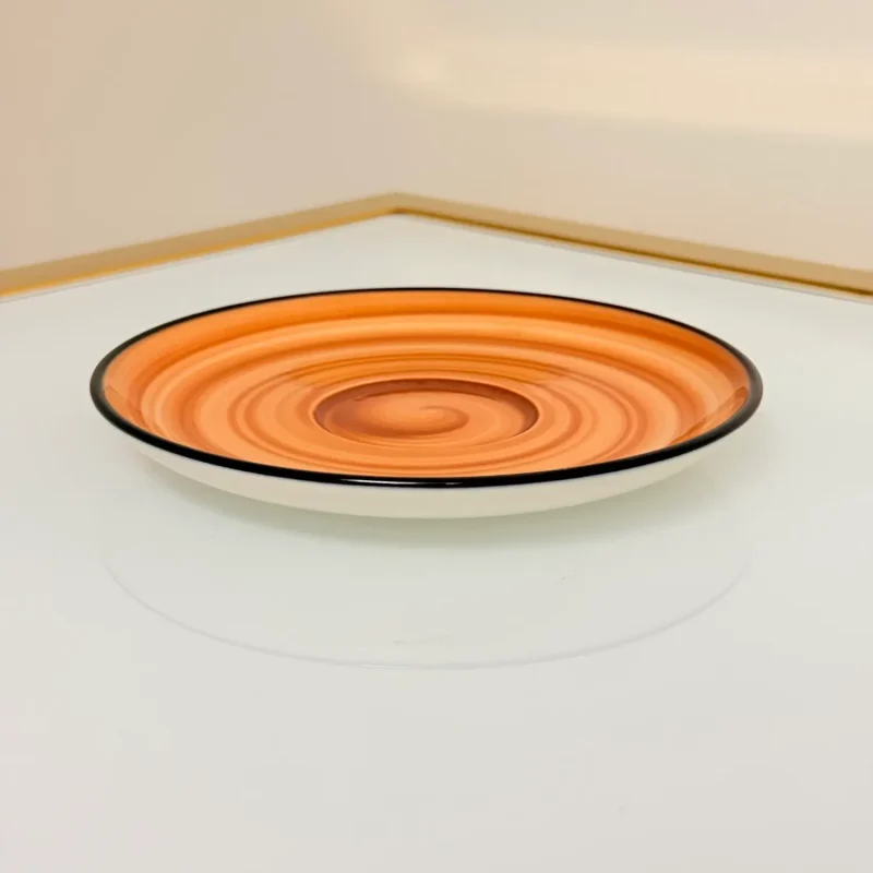 IMG_2864 Set of 6 Ceramic Coffee and Tea Cups With Saucers 6 fl oz