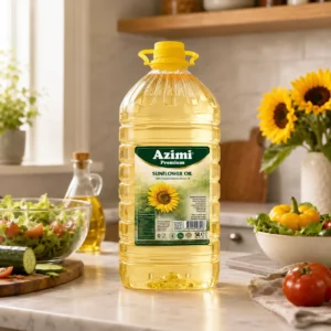 azimi-premium-5l-sunflower-oil-kitchen-salad Azimi Premium 5L sunflower oil displayed beside a fresh salad