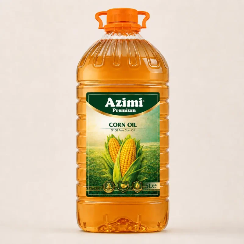 azimi-premium-5l-corn-oil-front-product-view Azimi 100% Pure Corn Cooking Oil, Cholesterol Free, 5 Liter (169 Fl Oz)