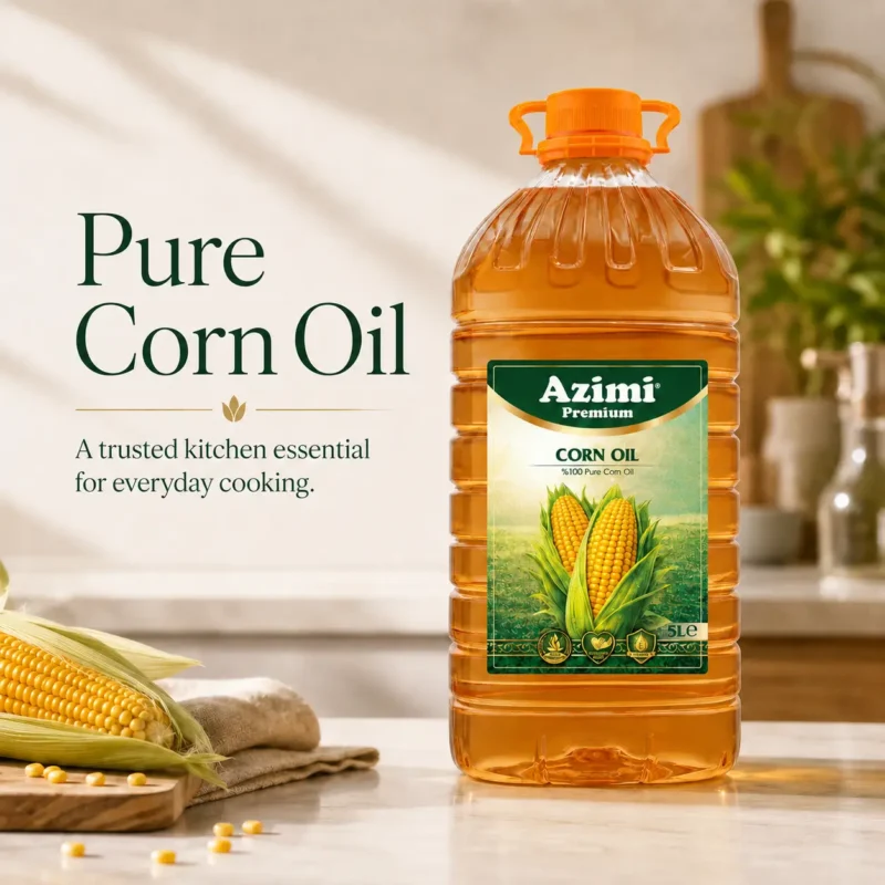 azimi-premium-5l-pure-corn-oil-kitchen Azimi 100% Pure Corn Cooking Oil, Cholesterol Free, 5 Liter (169 Fl Oz)